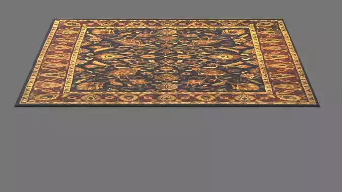 INDO HAND-KNOTTED MAHAL WOOL RUG