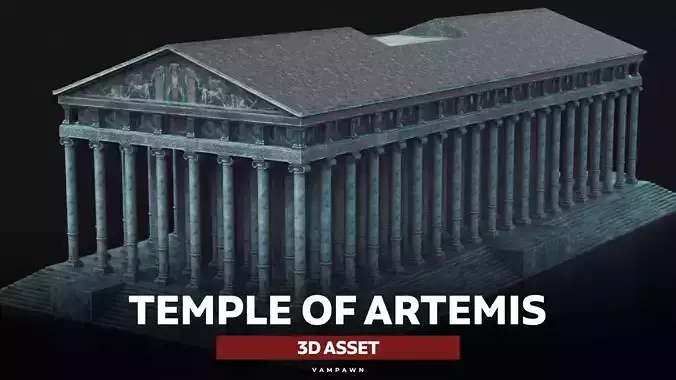 Temple Of Artemis Low-poly 3D model
