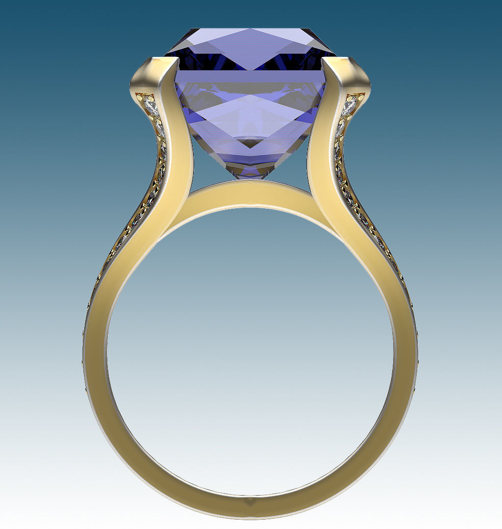 Ring Four Ribbons 3D print model_4