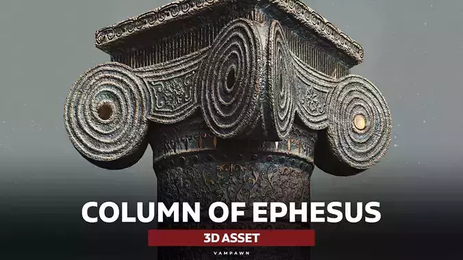 Column Of Celsus Low-poly 3D model