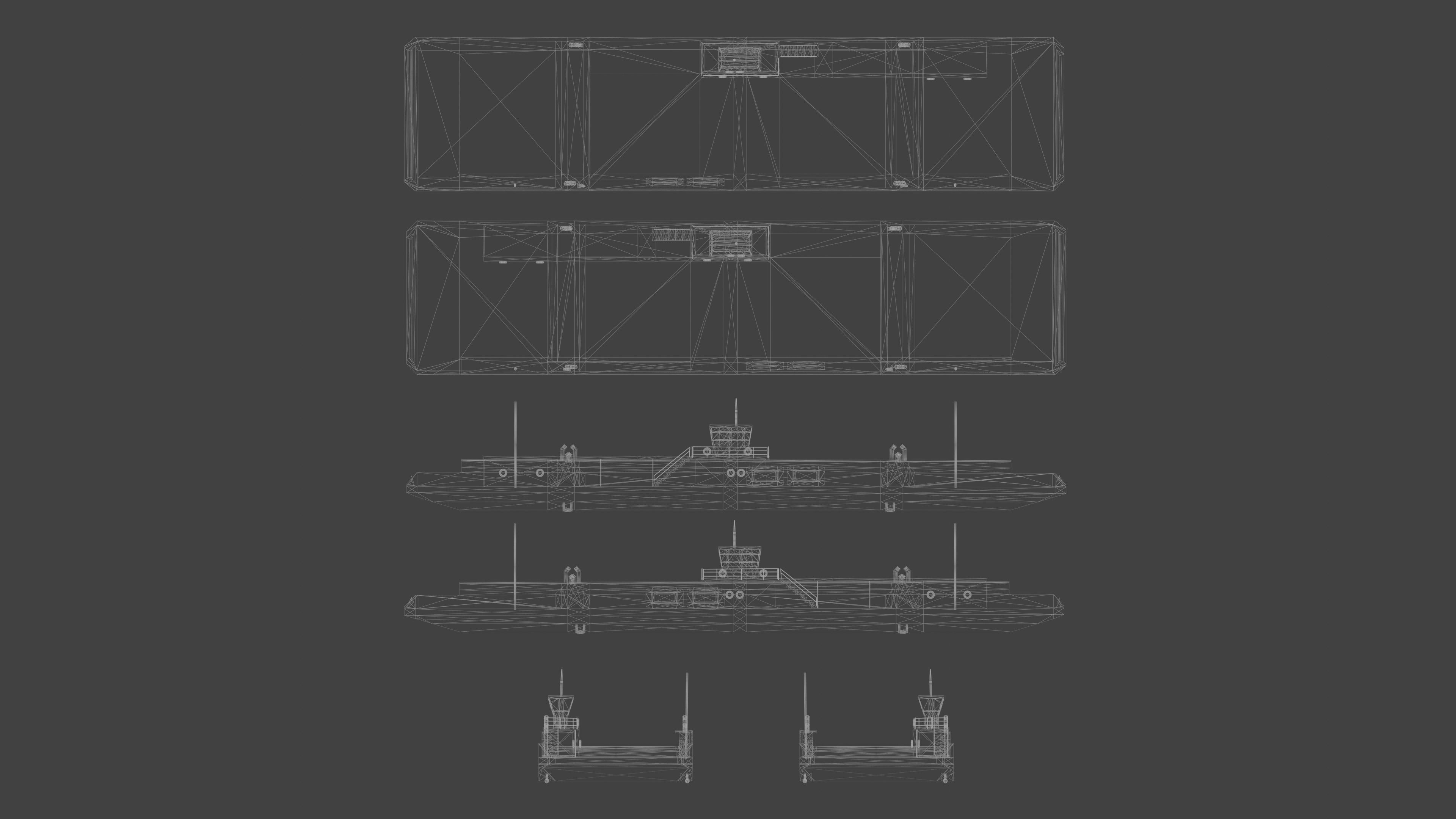 Balsa Ferry Santos Brazil Low-poly 3D model_14