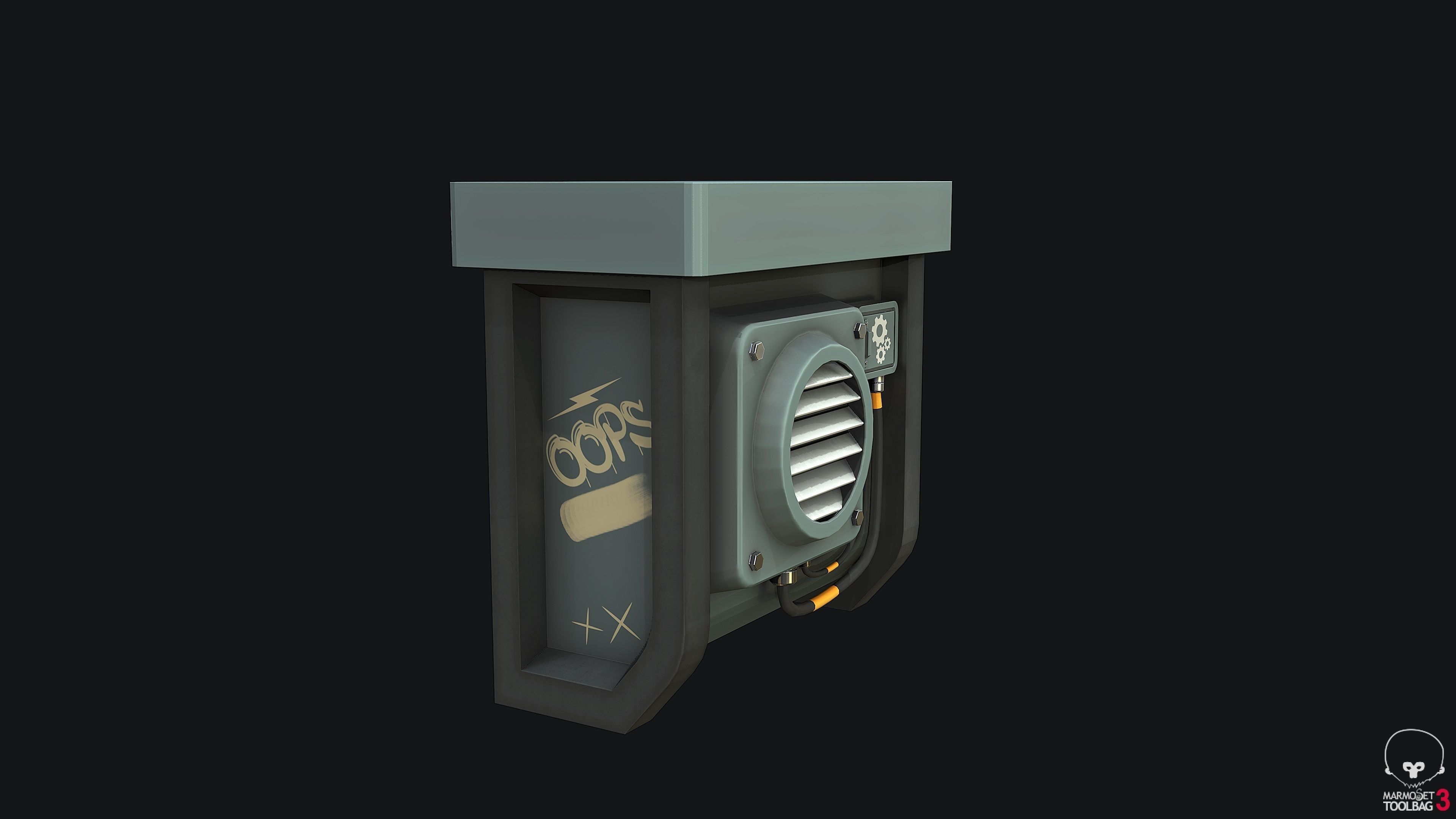 Stylized Vent PBR Low-poly 3D model_2