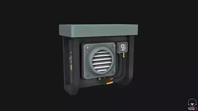 Stylized Vent PBR  Low-poly 3D model