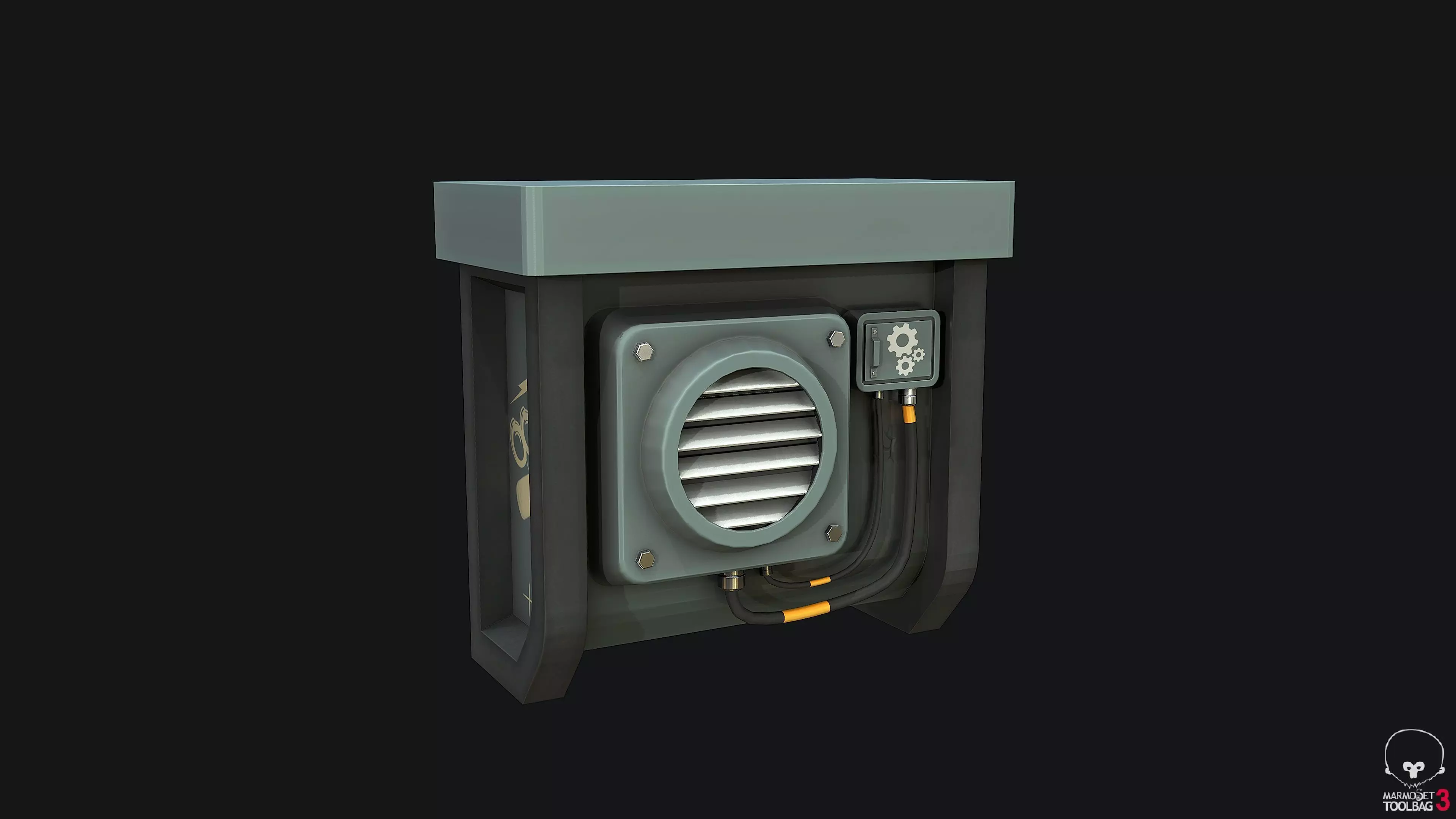 Stylized Vent PBR Low-poly 3D model_0