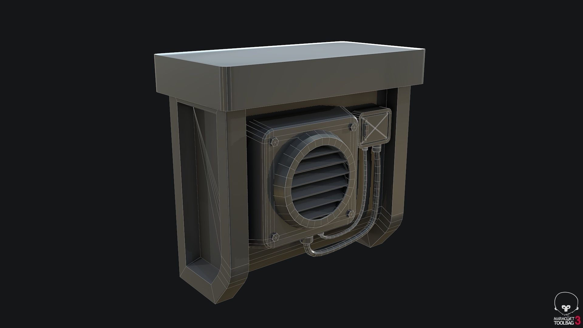 Stylized Vent PBR Low-poly 3D model_4
