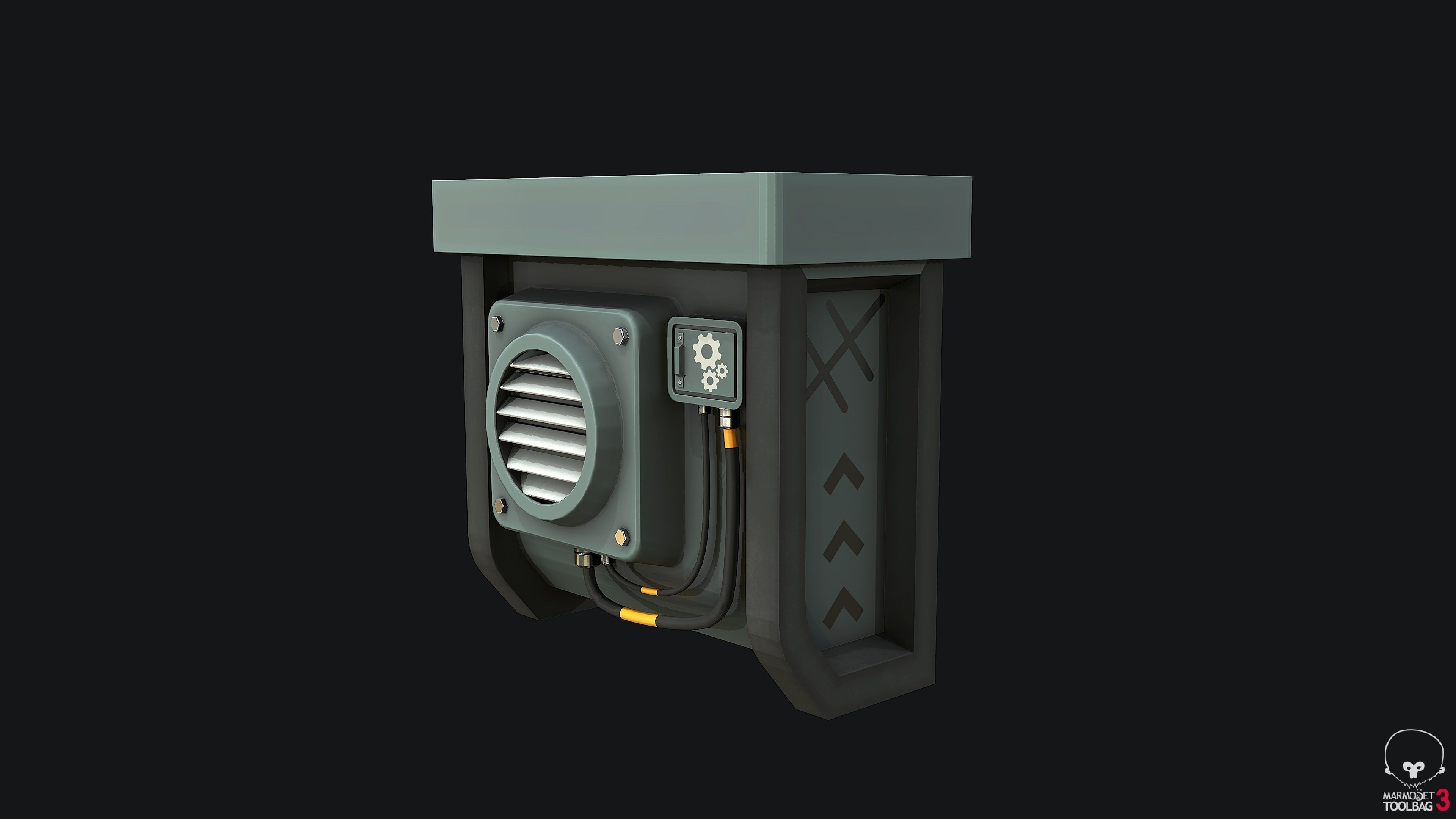Stylized Vent PBR Low-poly 3D model_3