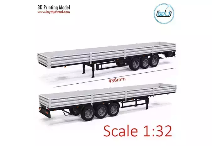 Trailer 1-32 Scale 3D print model
