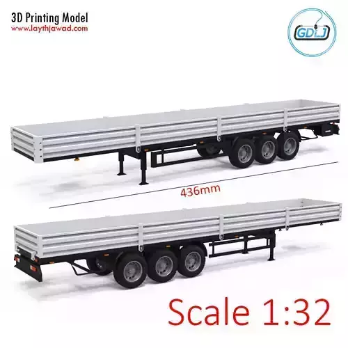 Trailer flatbed 3D model