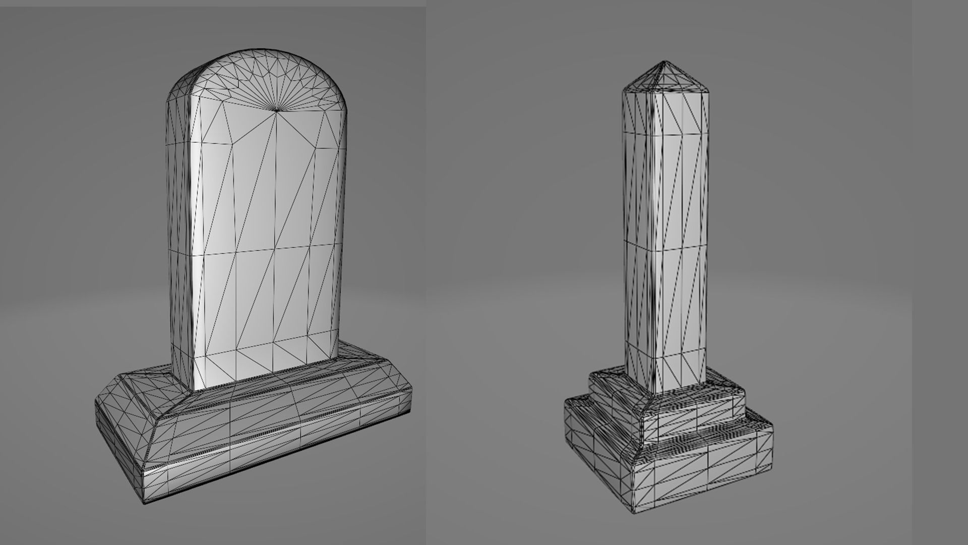 Cultural Grave Stone Combo Pack-Japanese  3D model_1