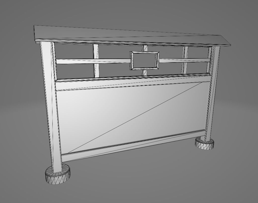 Cultural Fence - Japanese 3D model_3