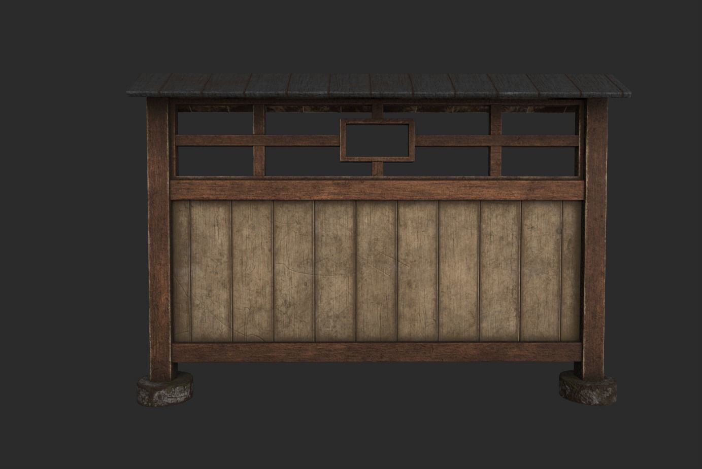 Cultural Fence - Japanese 3D model_1