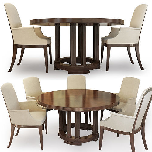 Round Dining Table Bridgeton Century 3D model
