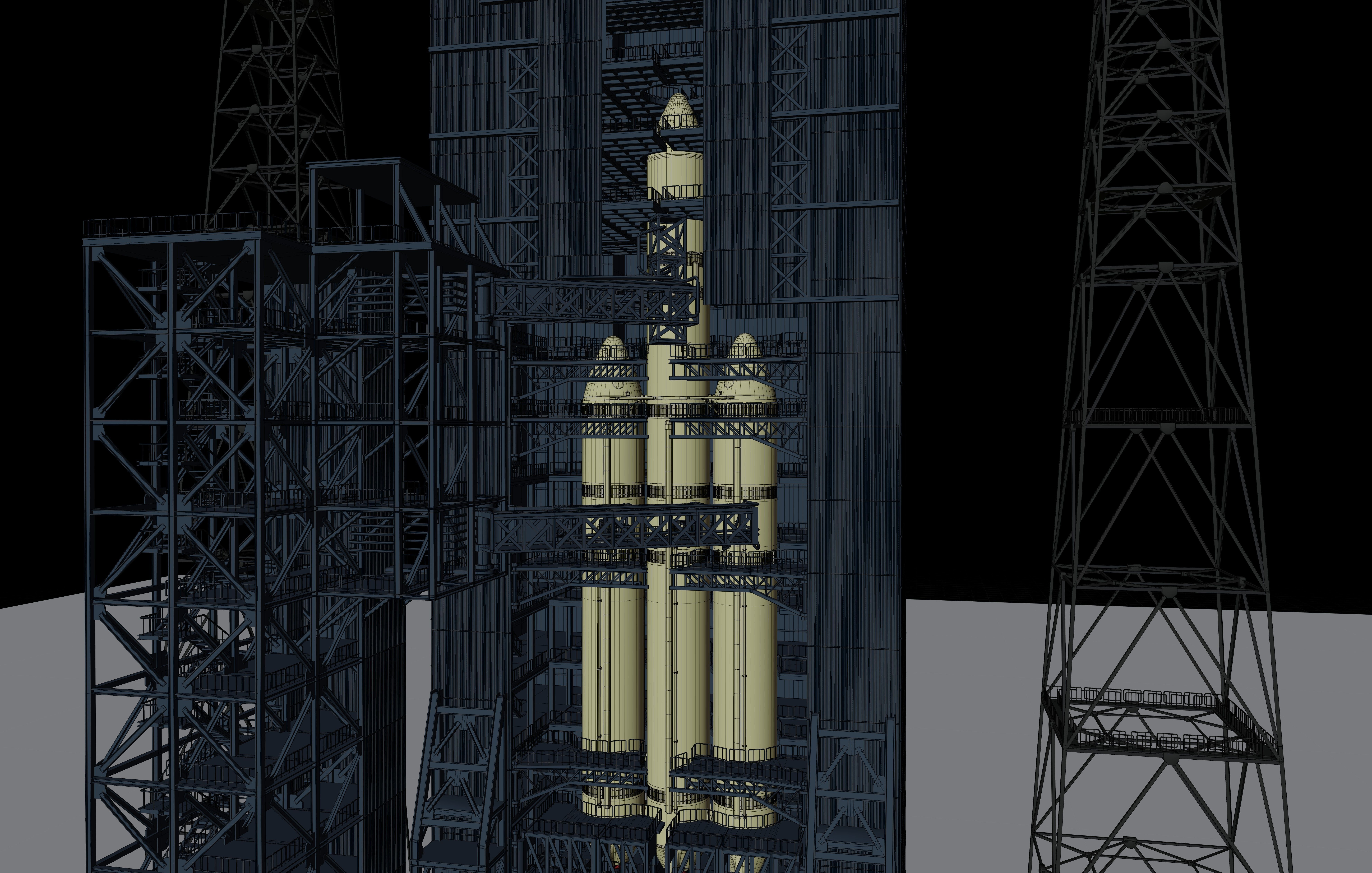 Delta IV Heavy Rocket 3D model_38