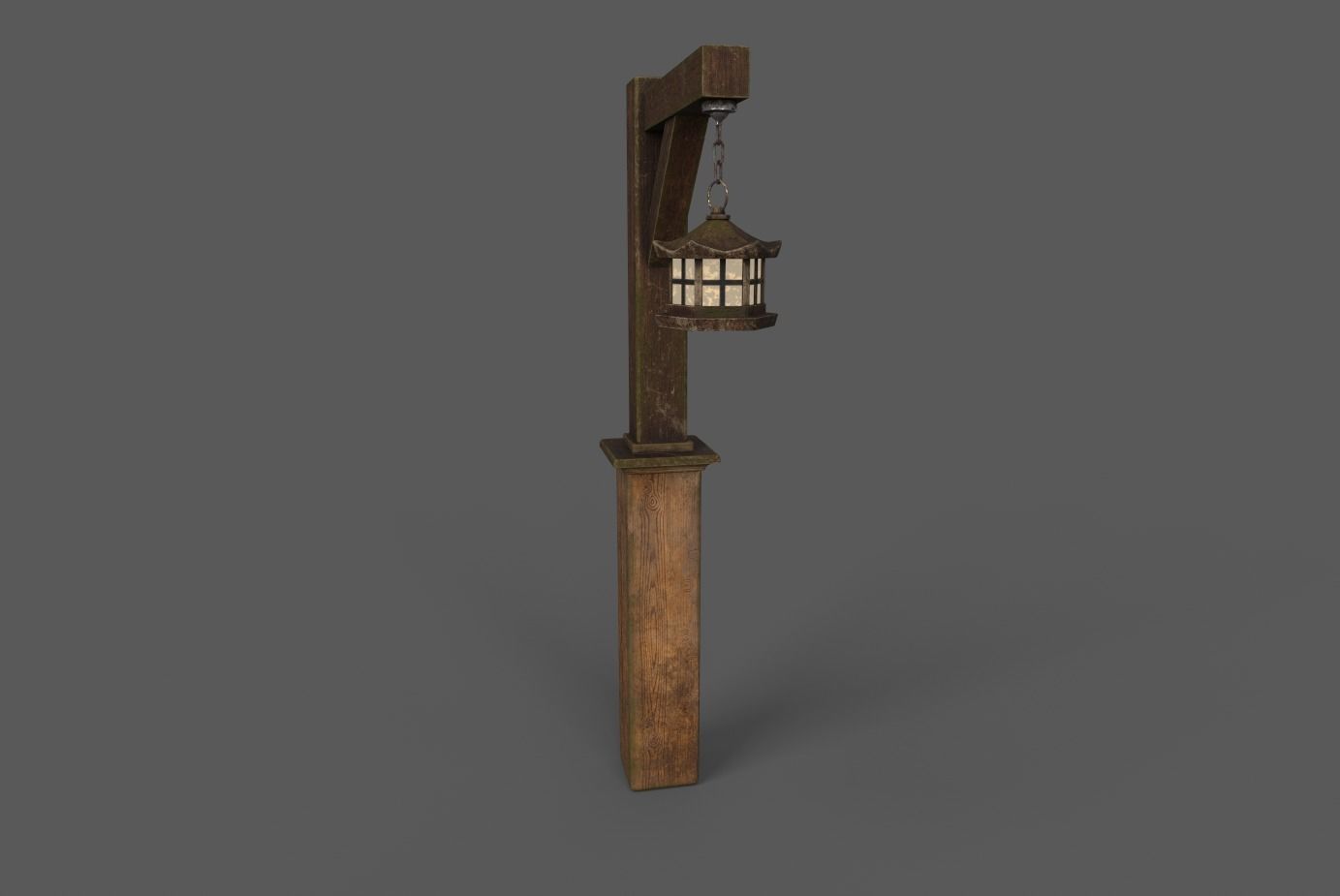 Cultural Light Post Japanese 3D model_5