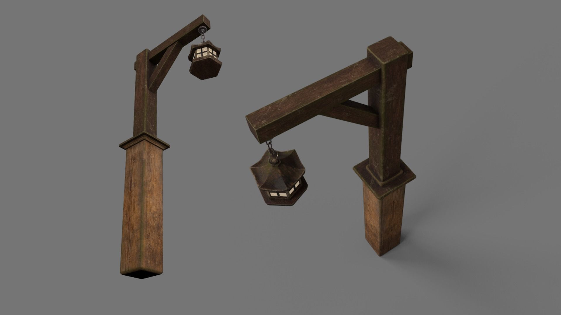 Cultural Light Post Japanese 3D model_1