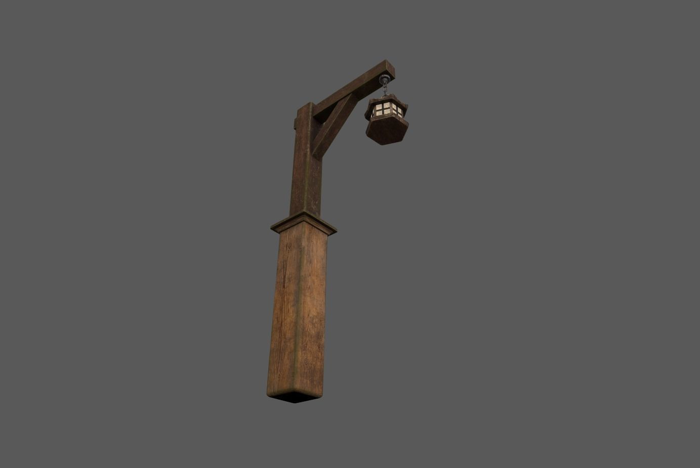 Cultural Light Post Japanese 3D model_8