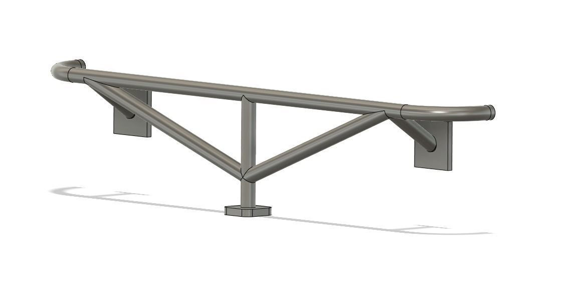 1 10 Scale RC Drift Silvia Style Rear Bashbar 3D print model_1