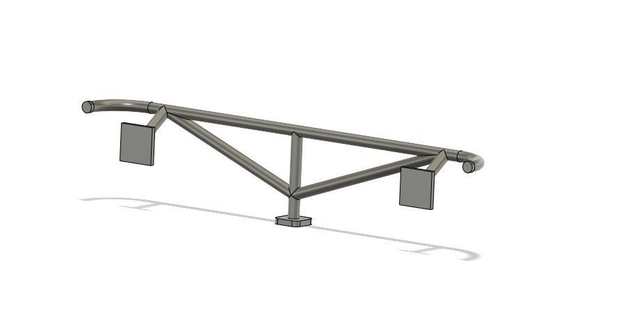 1 10 Scale RC Drift Silvia Style Rear Bashbar 3D print model_2