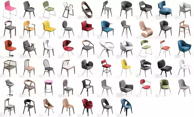 Chair Mega Pack collection 57x 