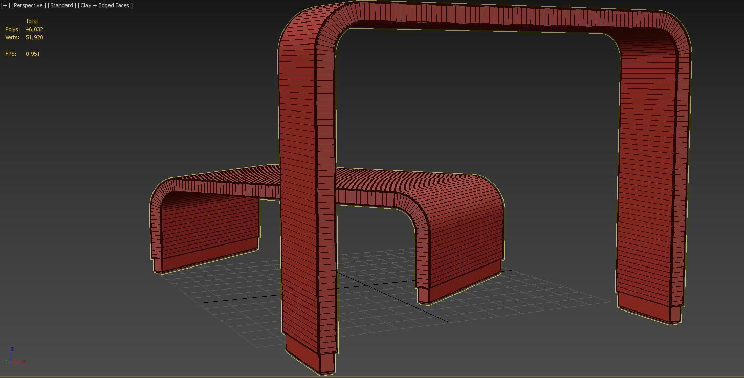 Beacon Sled Coffee Table 3D model_2