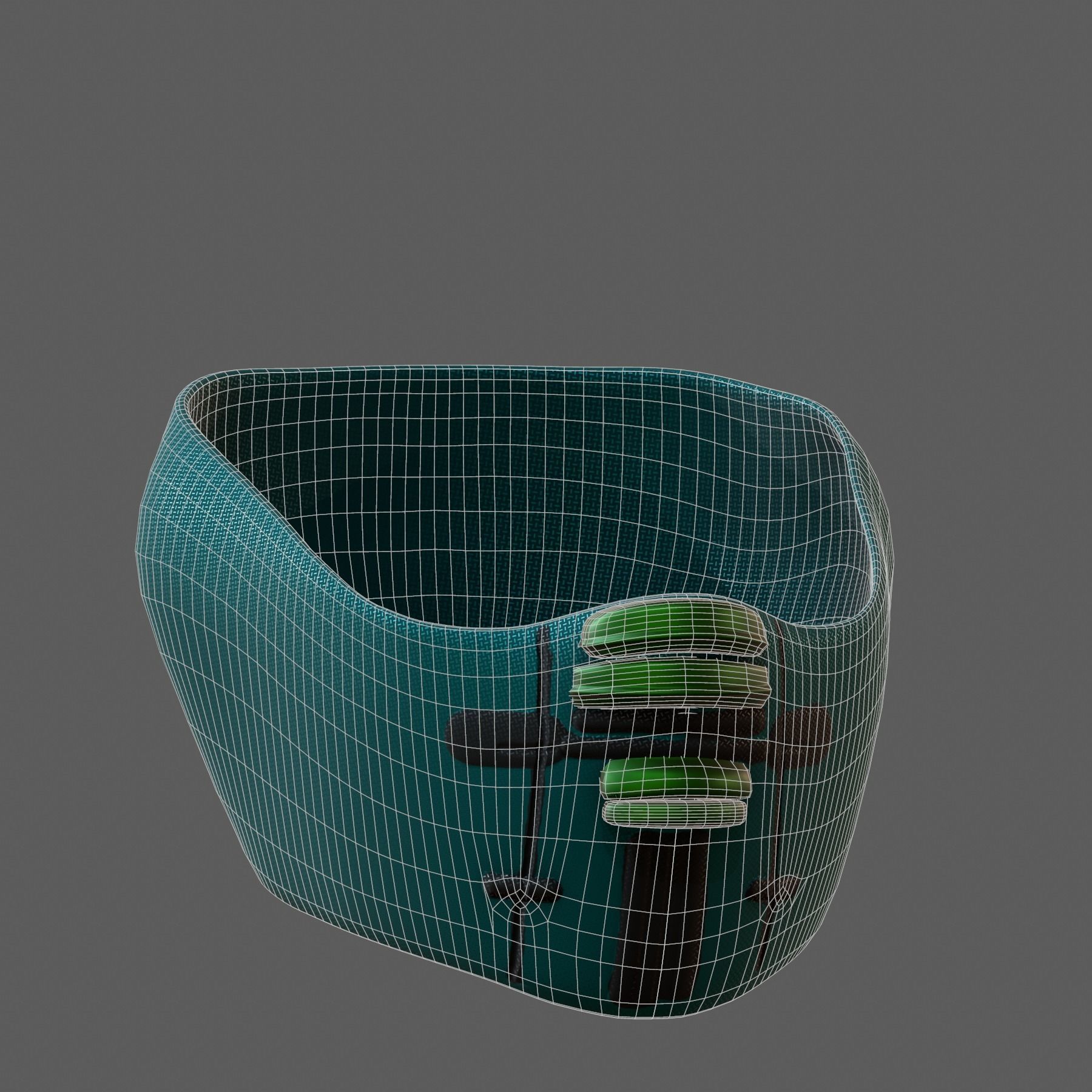 Gas mask helmet 3d model scifi Low-poly Low-poly 3D model_6