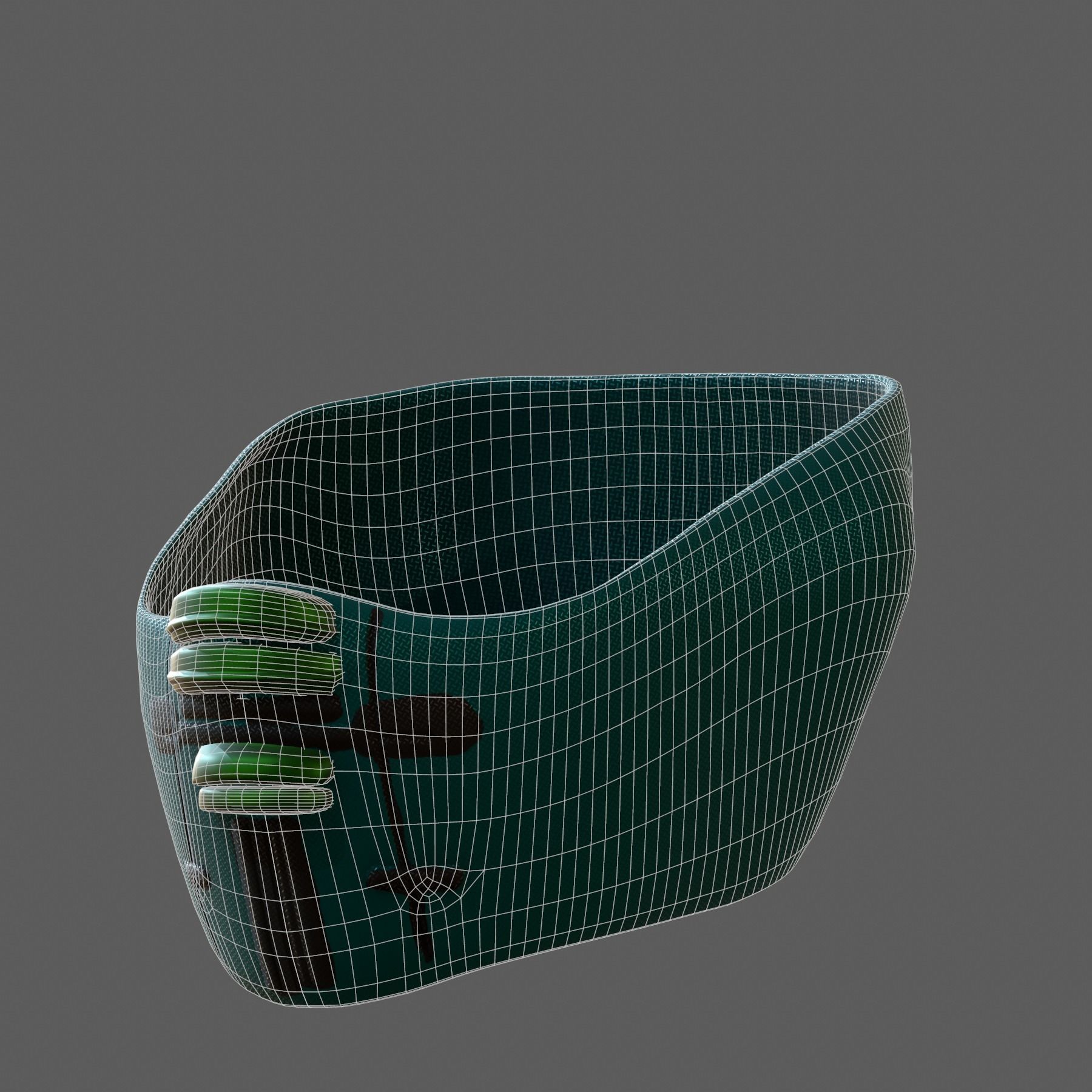 Gas mask helmet 3d model scifi Low-poly Low-poly 3D model_10