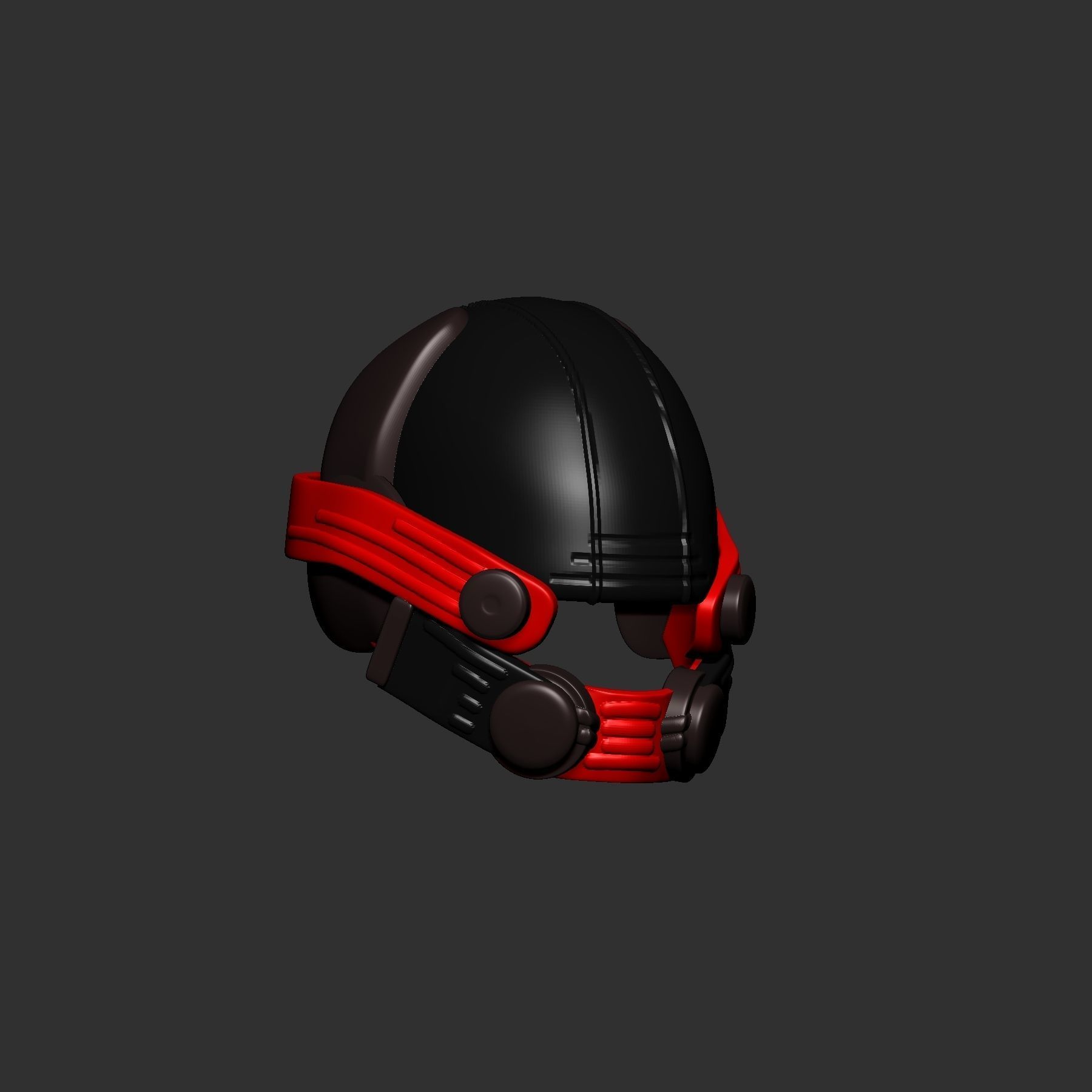 helmet high poly sculpt 3d printable Low-poly 3D model_3