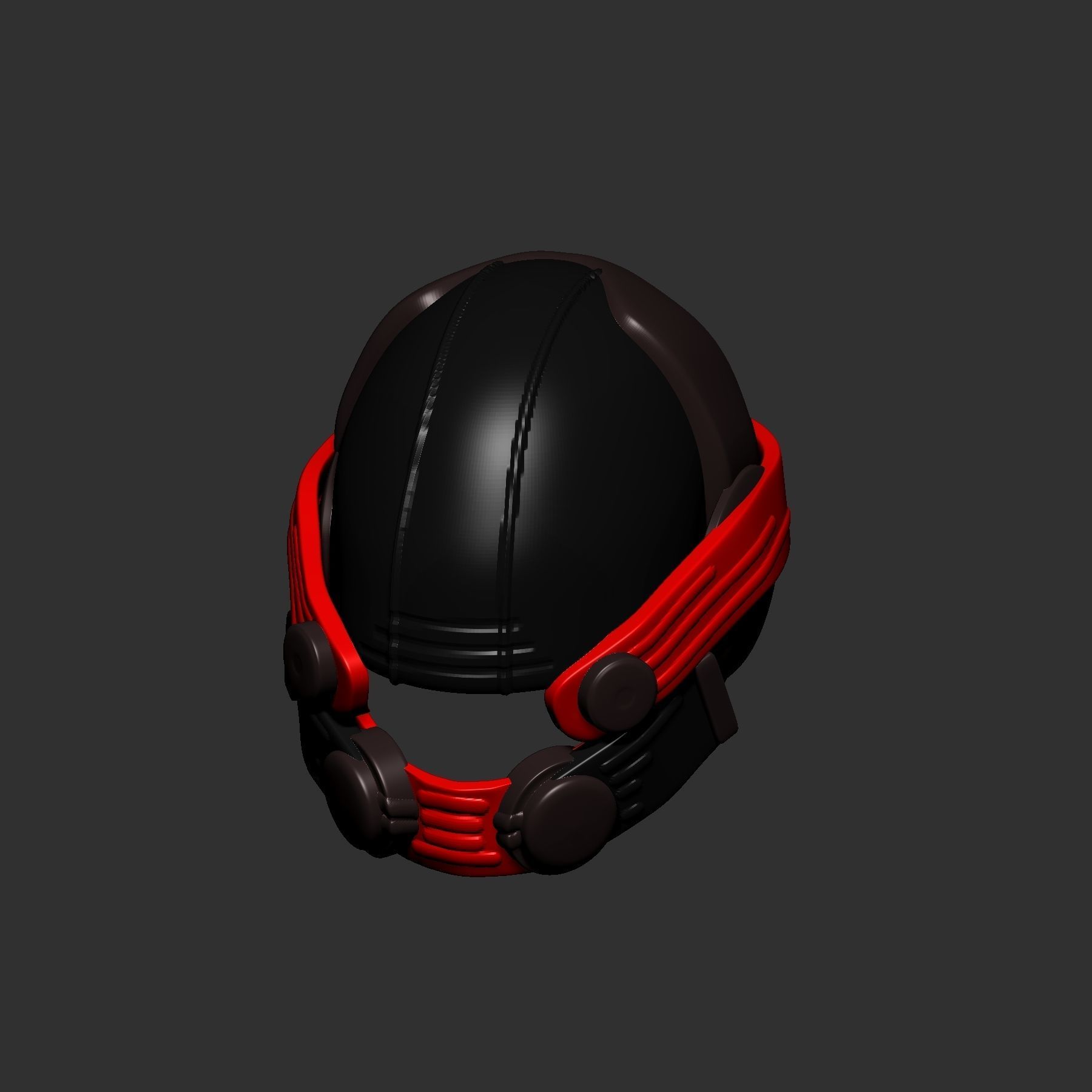 helmet high poly sculpt 3d printable Low-poly 3D model_4