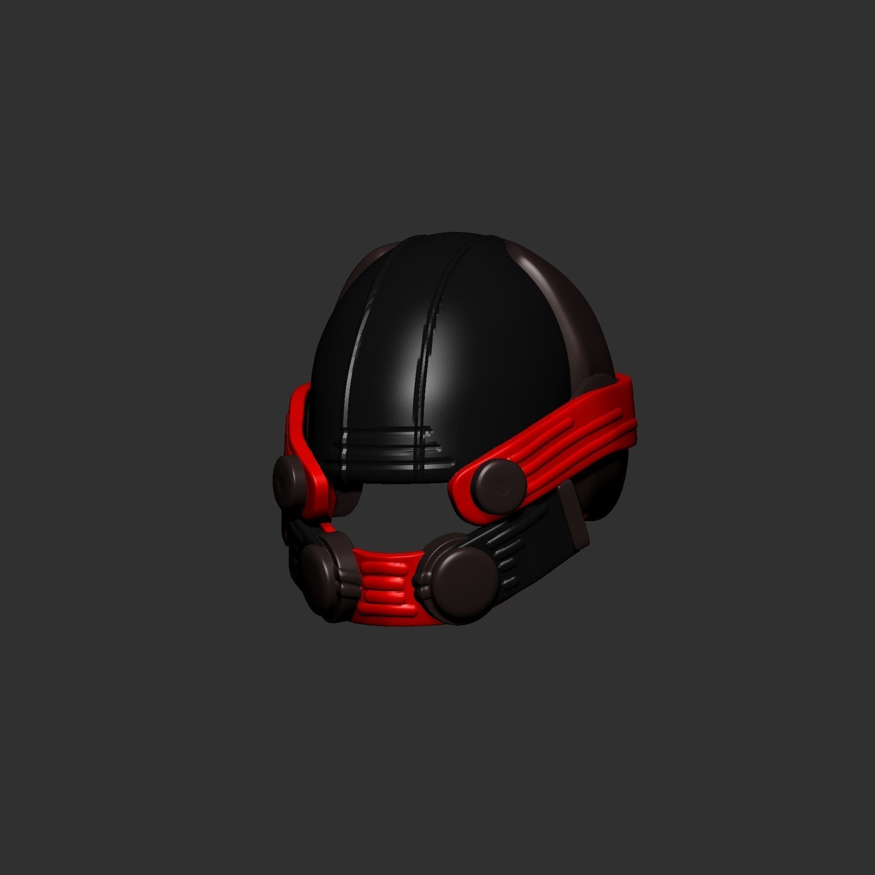 helmet high poly sculpt 3d printable Low-poly 3D model_2