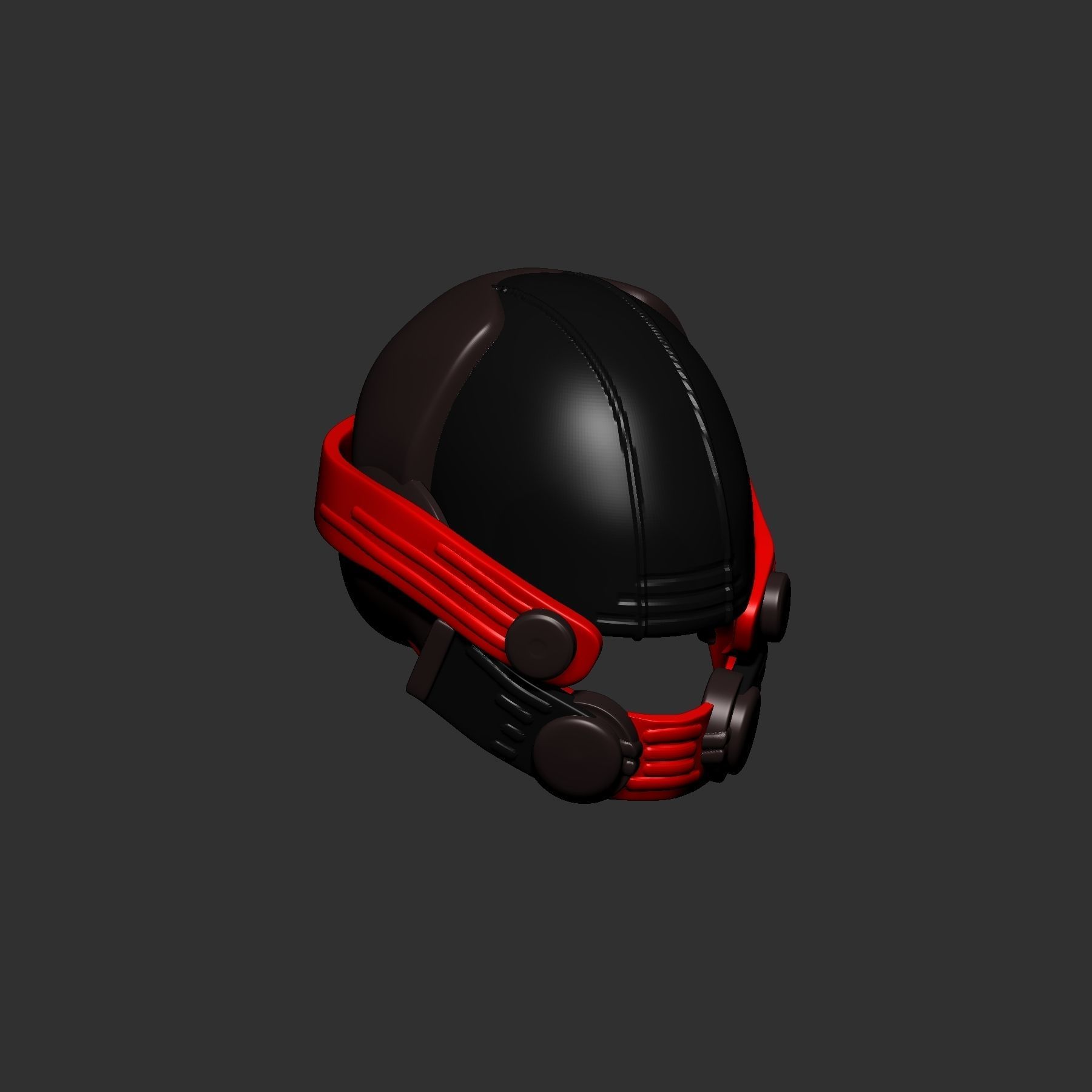 helmet high poly sculpt 3d printable Low-poly 3D model_5