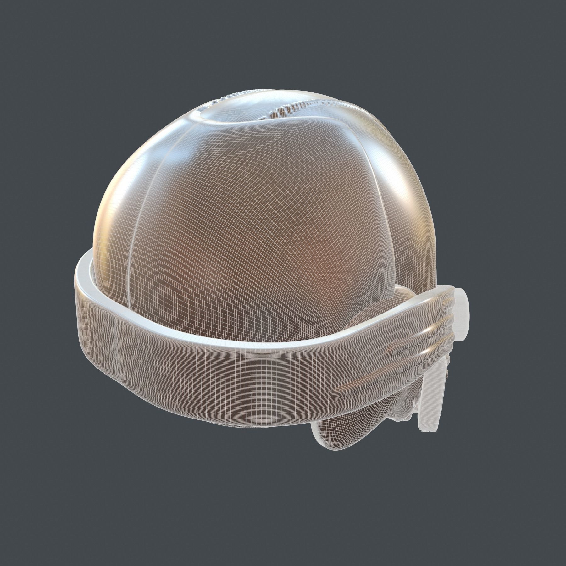 helmet high poly sculpt 3d printable Low-poly 3D model_7