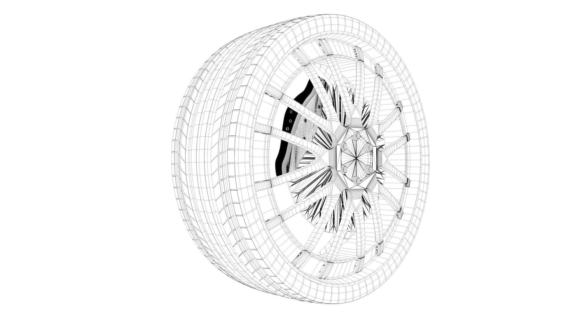 Car Wheel 3D model_5