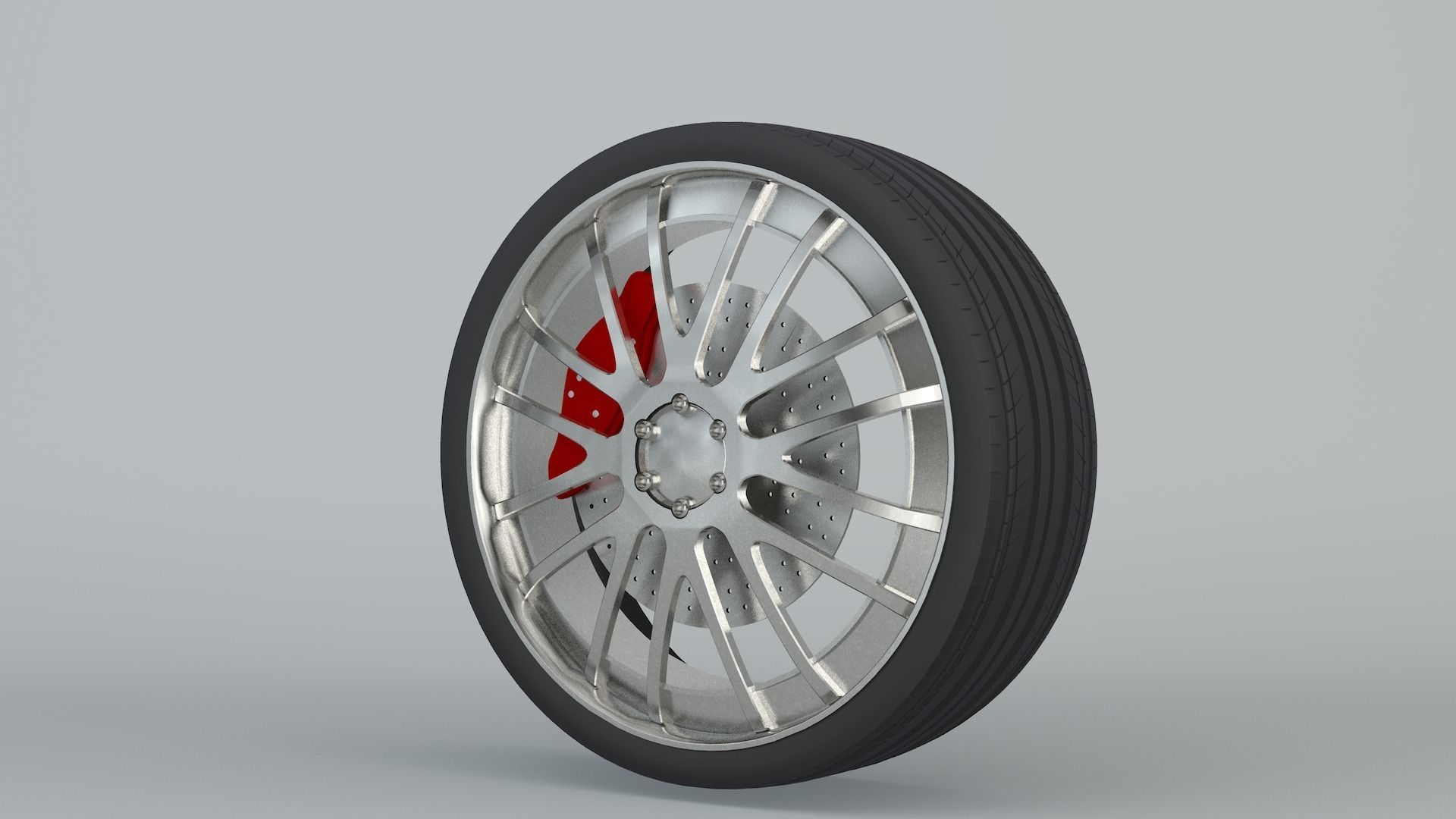Car Wheel 3D model_1