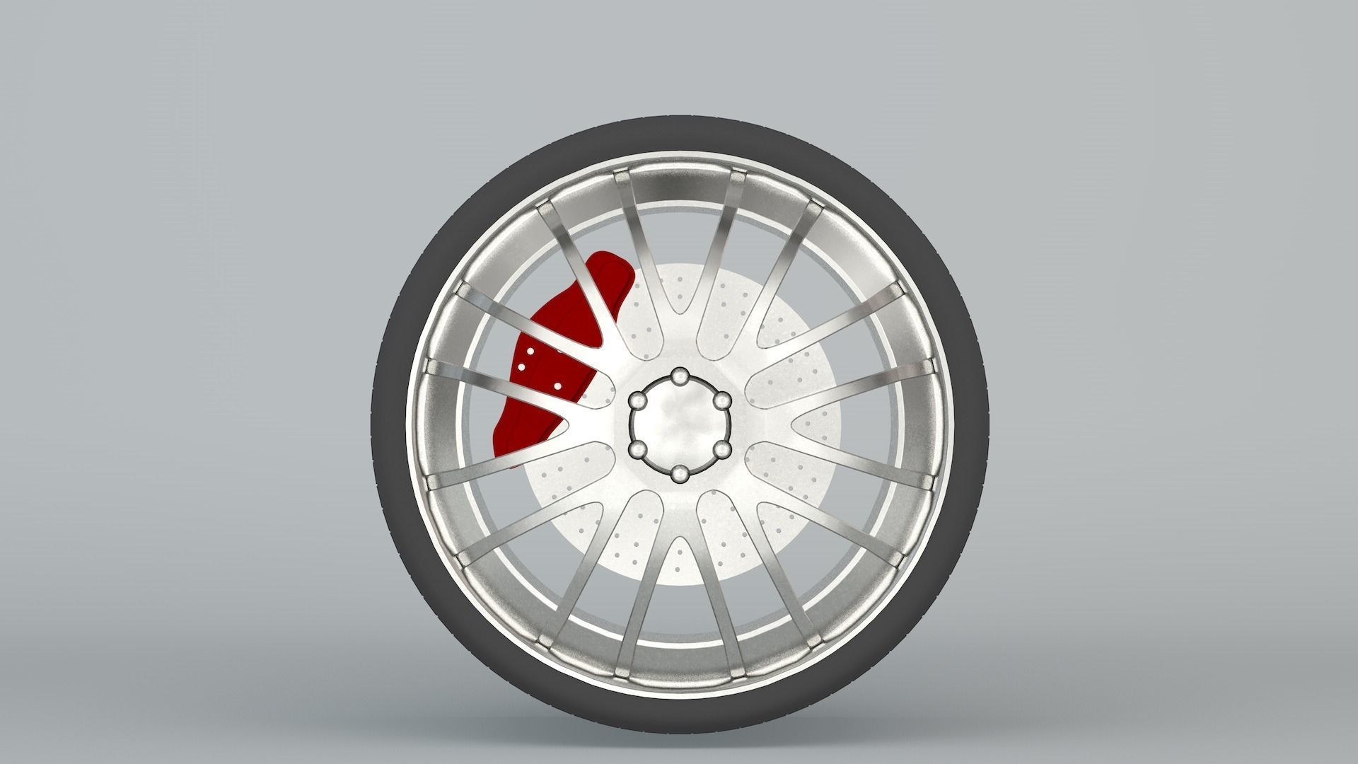 Car Wheel 3D model_3