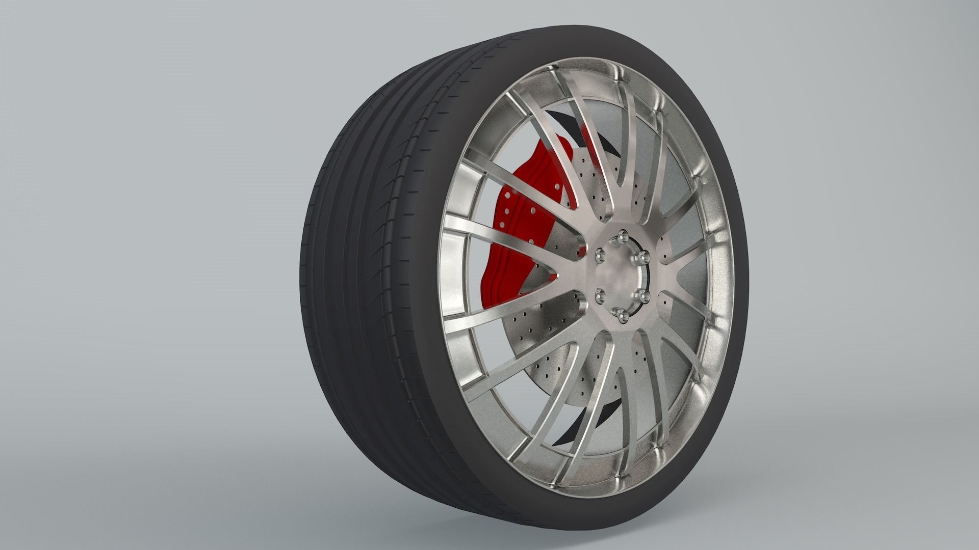 Car Wheel 3D model_2