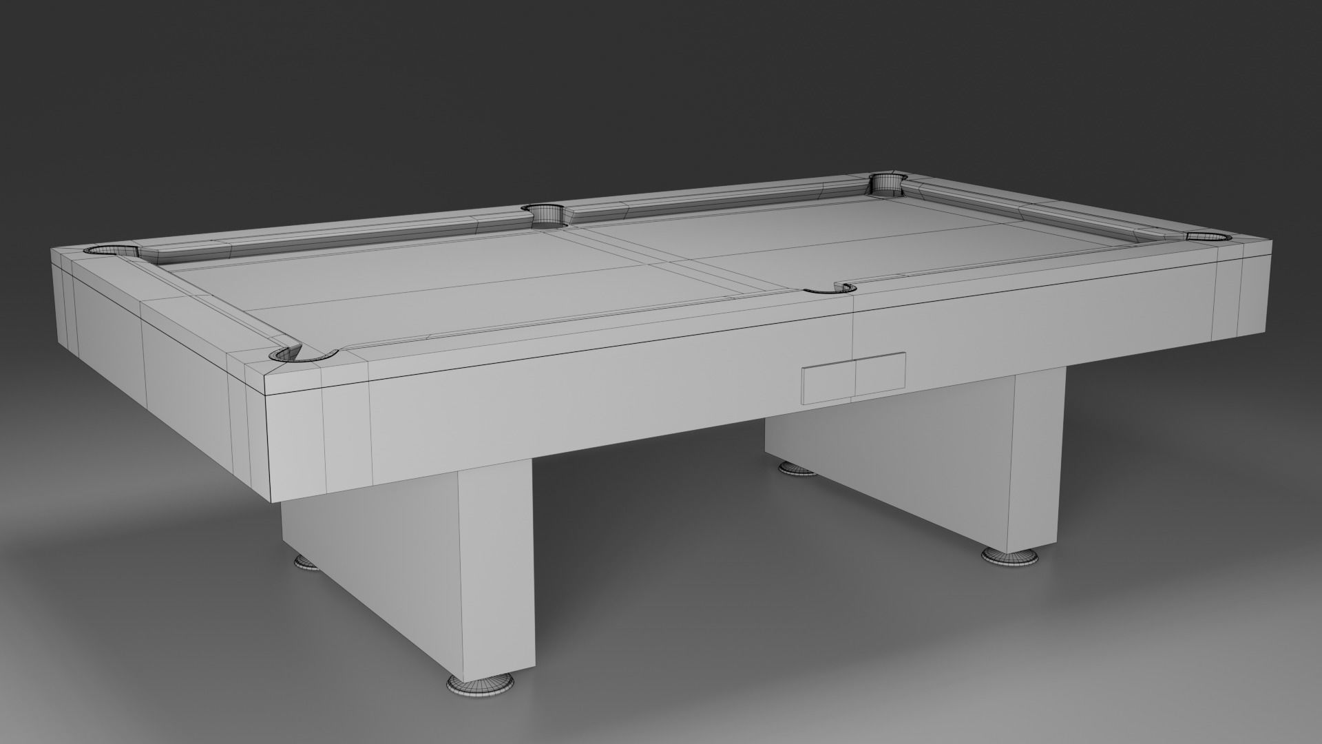 Pool Table 8foot 3D model_5