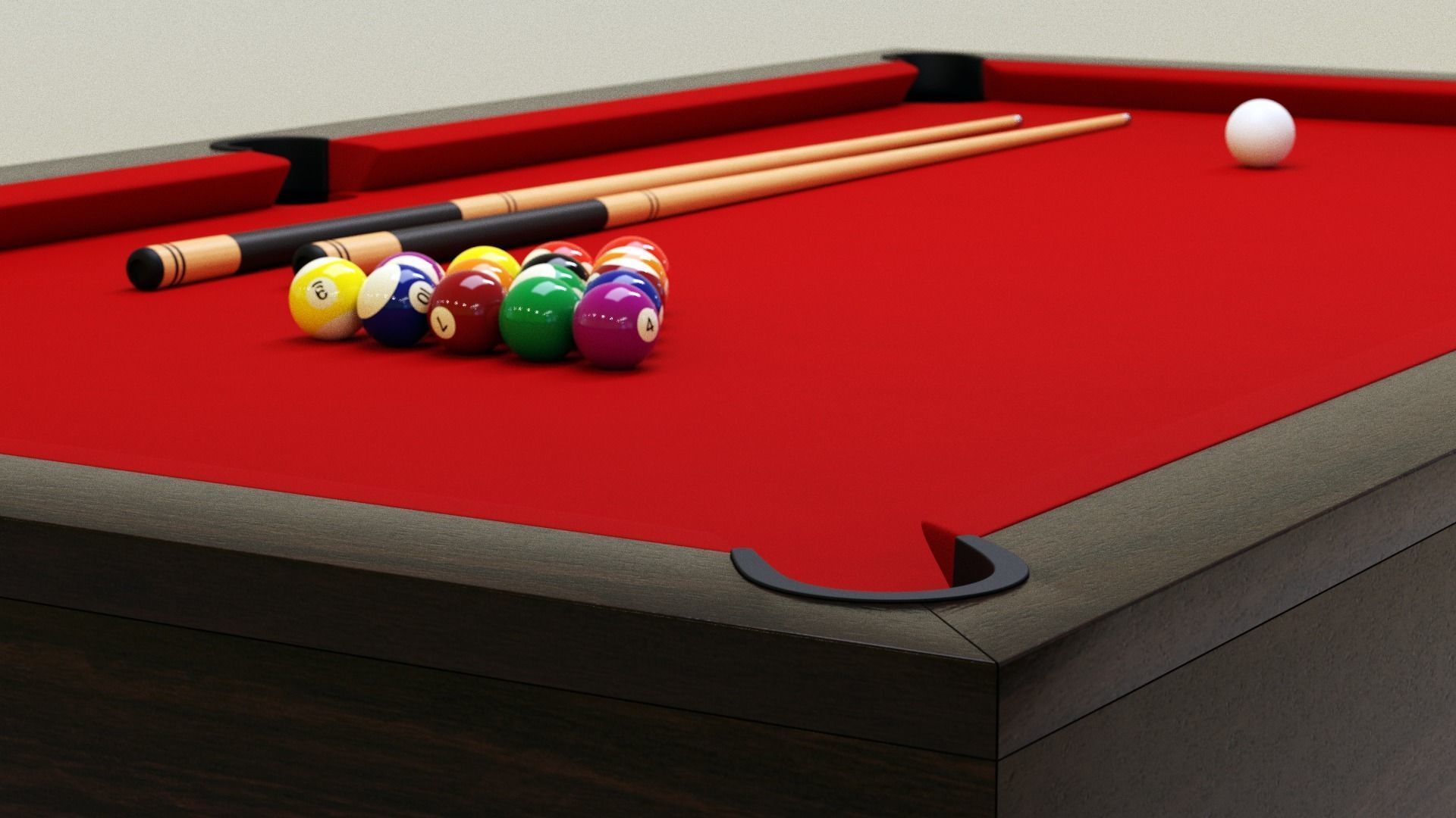 Pool Table 8foot 3D model_1