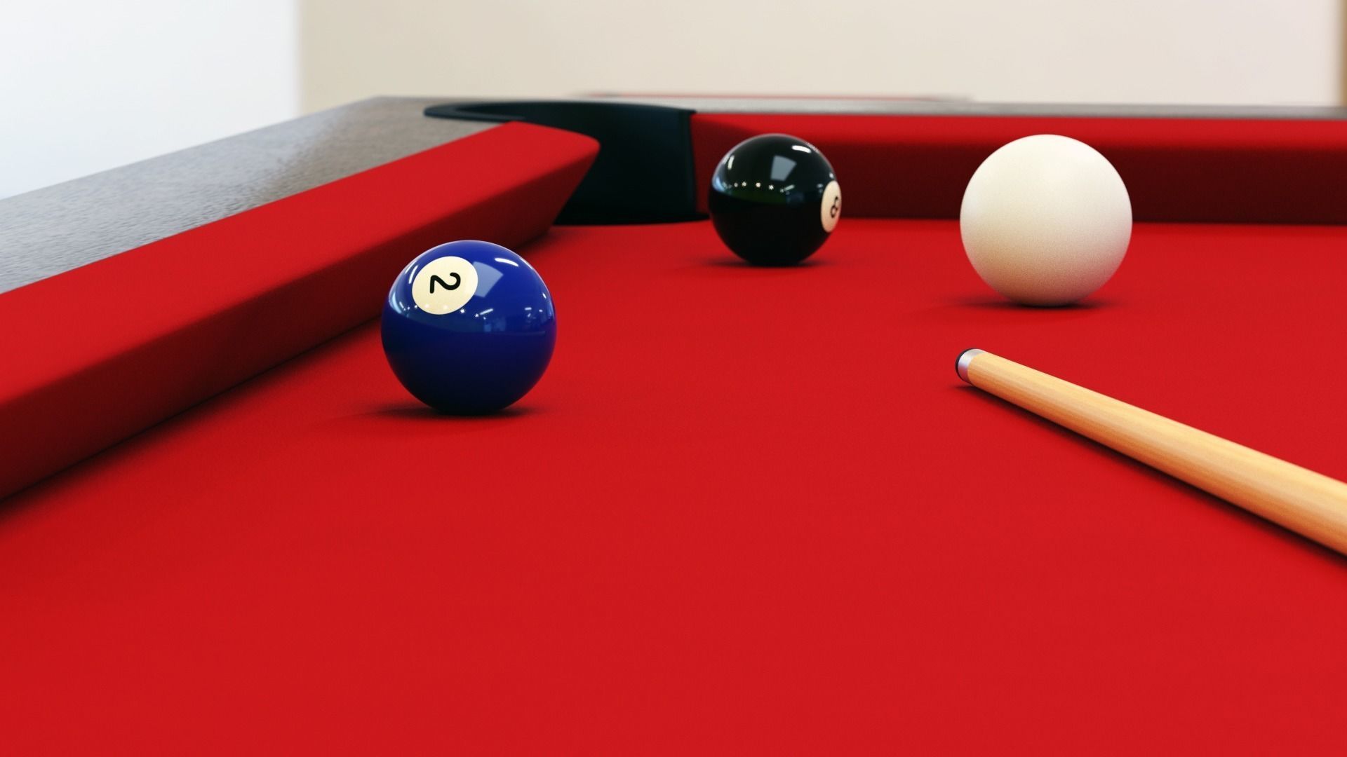 Pool Table 8foot 3D model_3