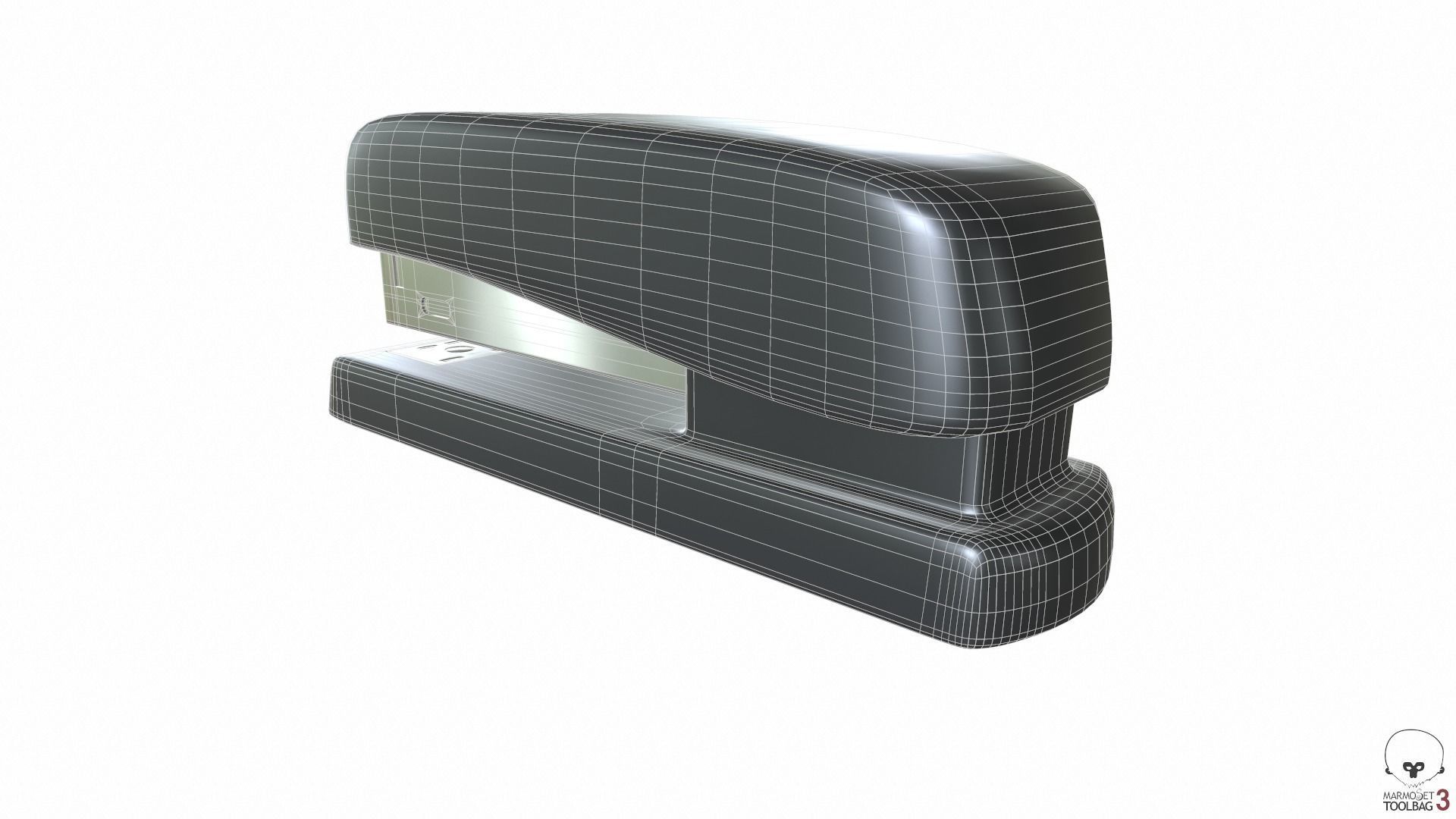 Office Stapler Low-poly 3D model_9