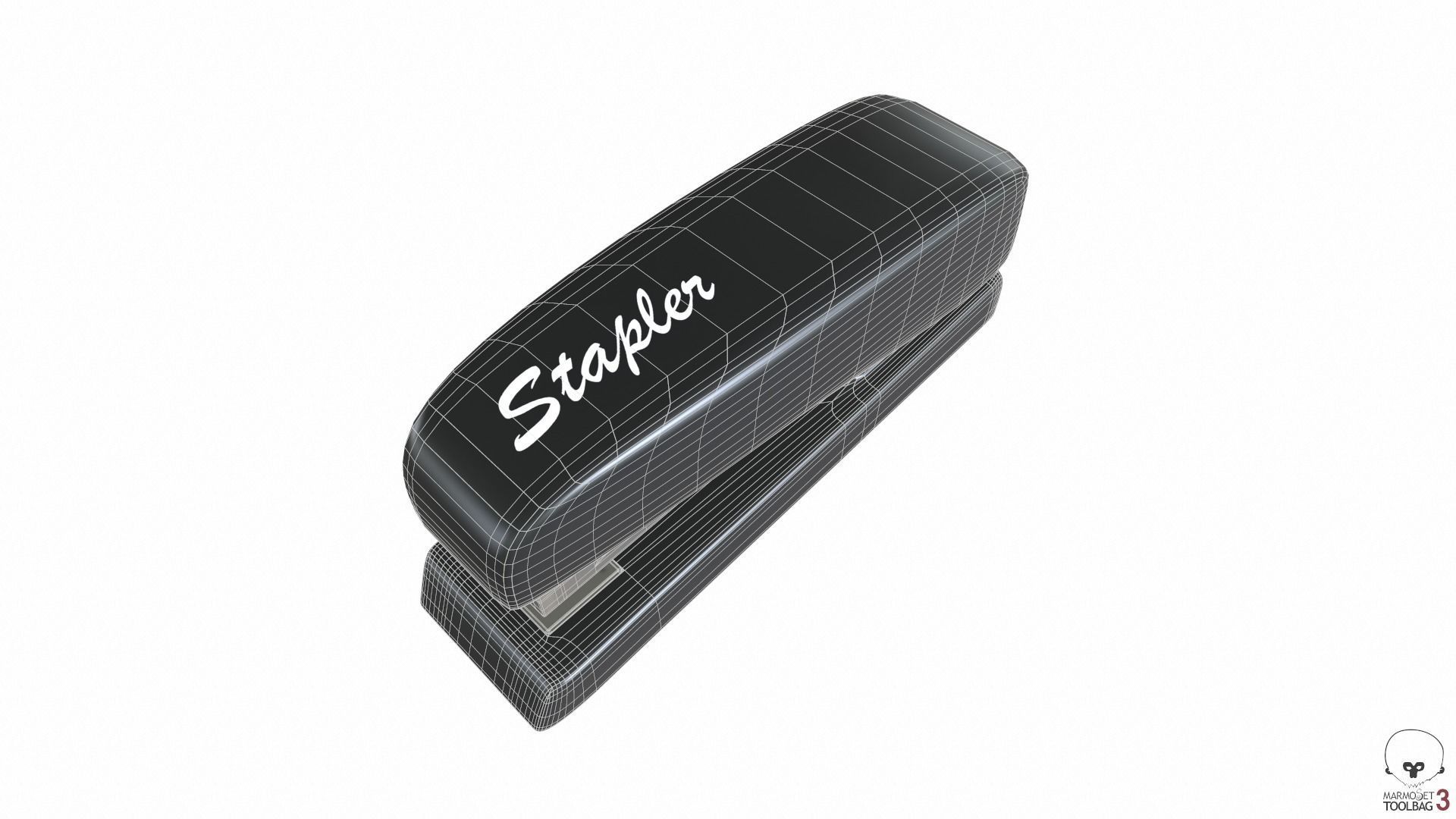 Office Stapler Low-poly 3D model_11