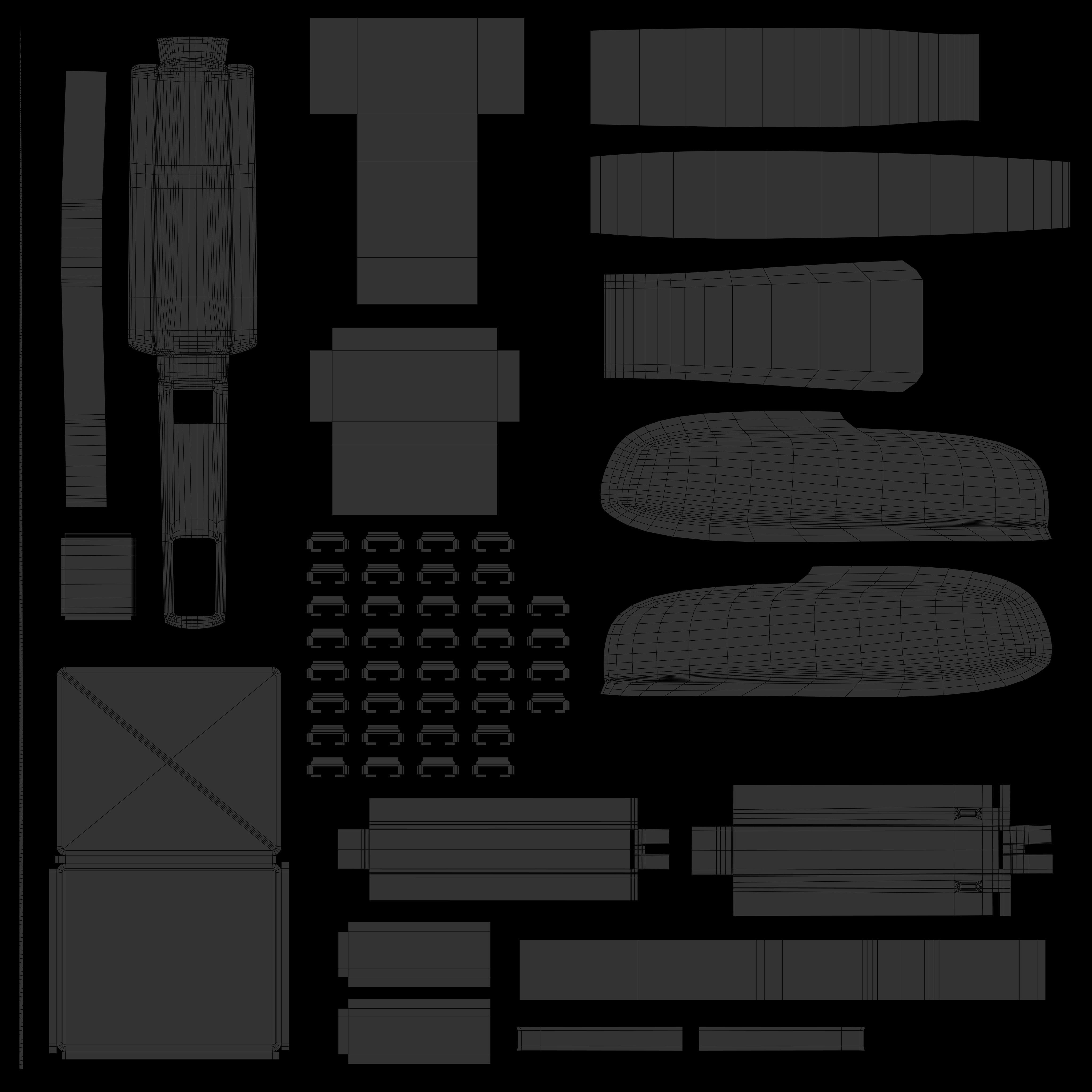 Office Stapler Low-poly 3D model_15