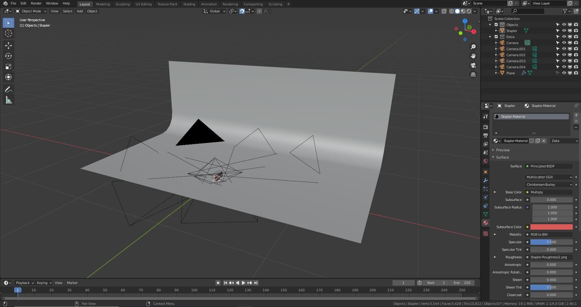 Office Stapler Low-poly 3D model_12