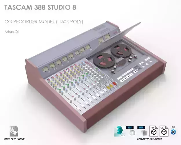 Tascam 338 Recorder 3D model