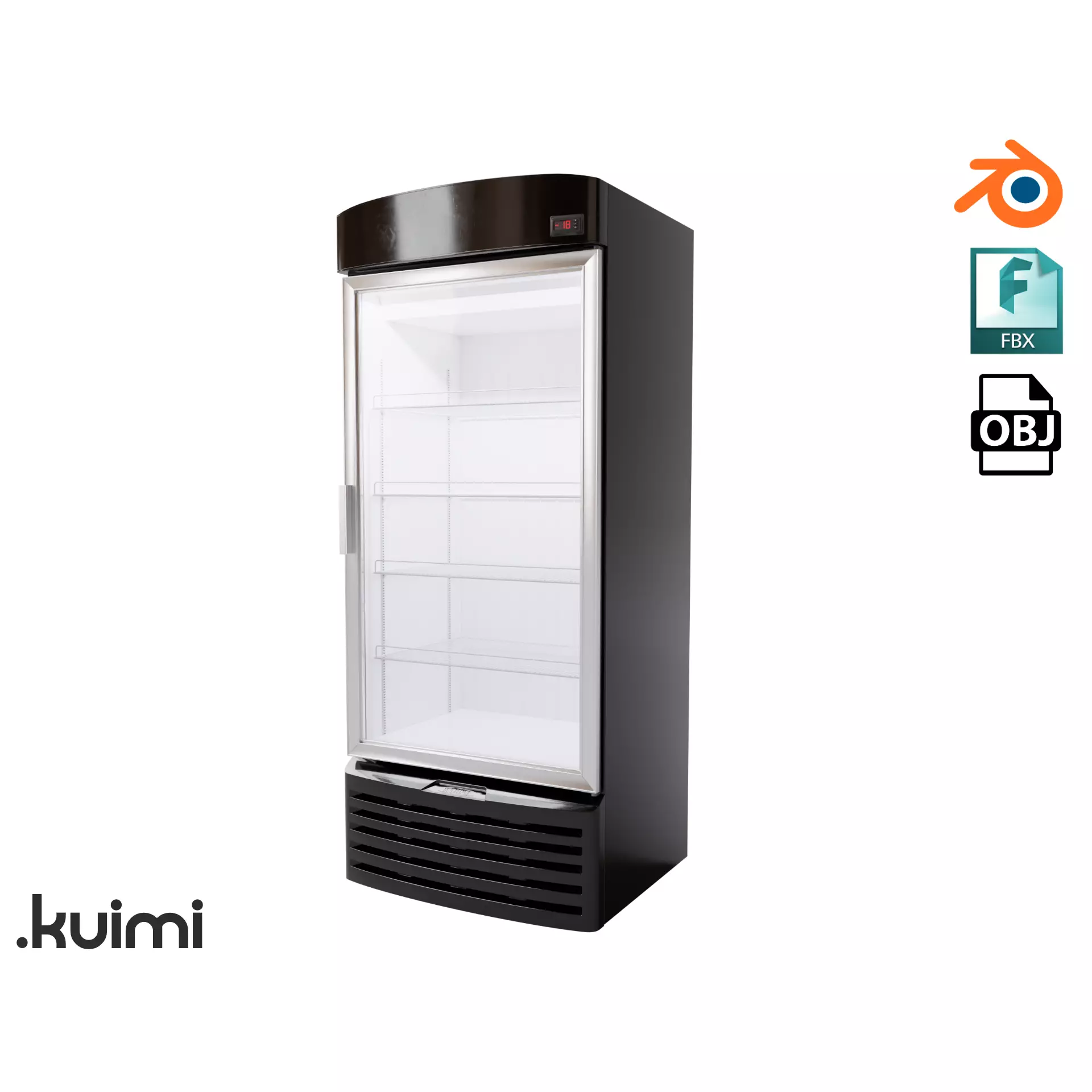 Vertical Fridge 001 3D model_0