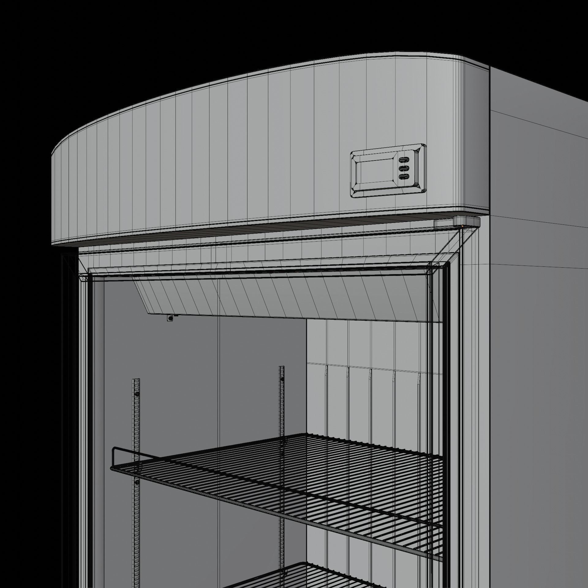 Vertical Fridge 001 3D model_16