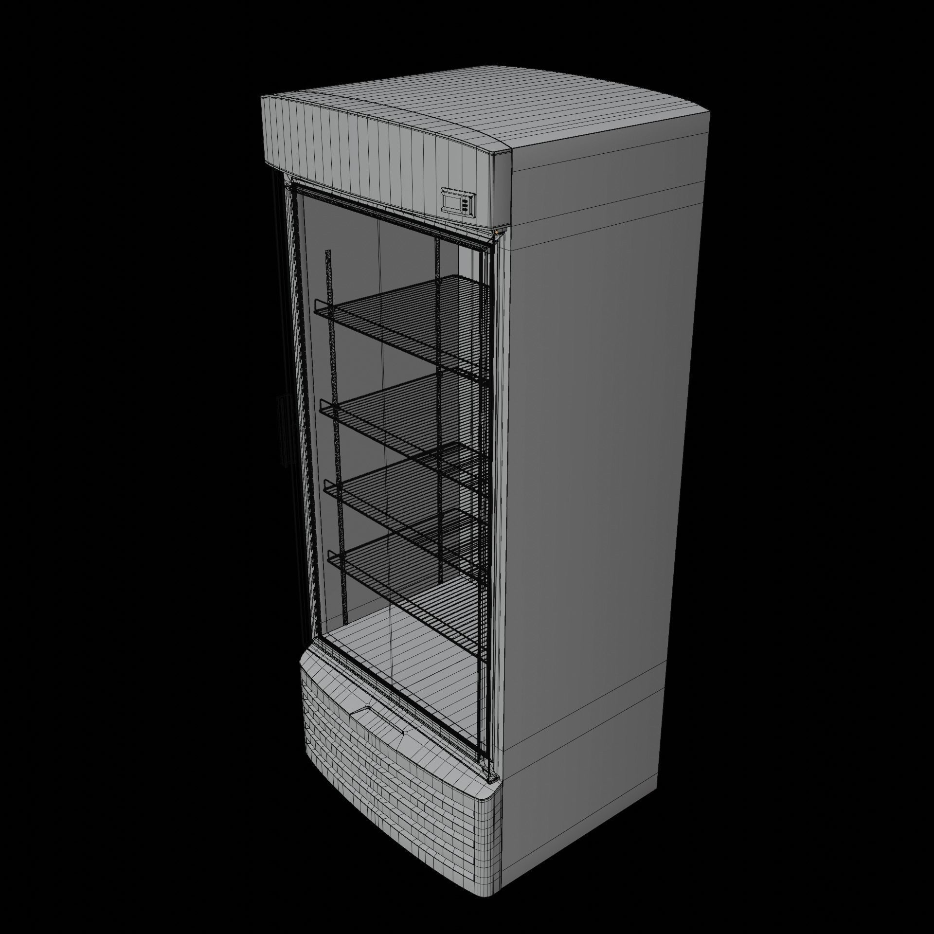 Vertical Fridge 001 3D model_13