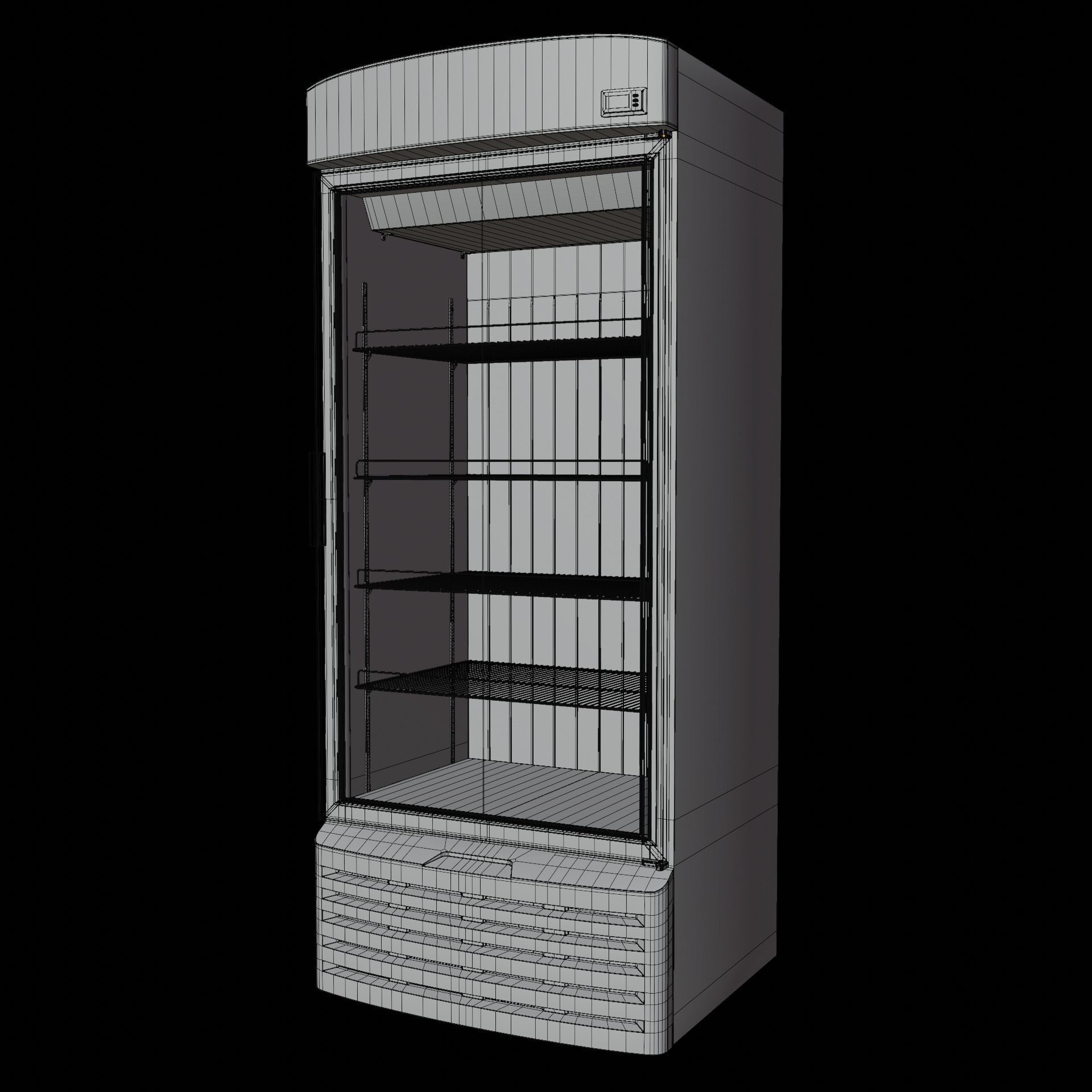 Vertical Fridge 001 3D model_12