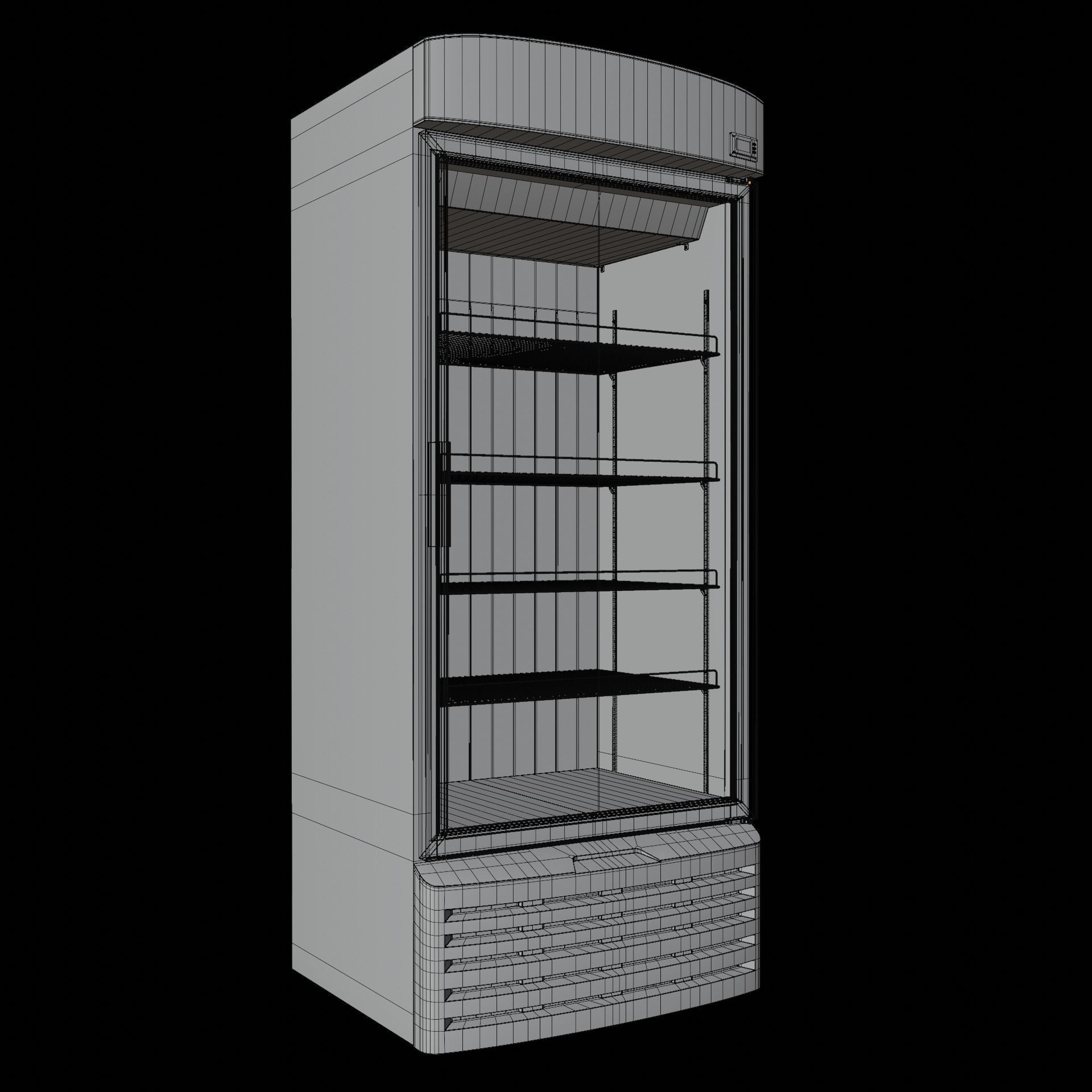 Vertical Fridge 001 3D model_14