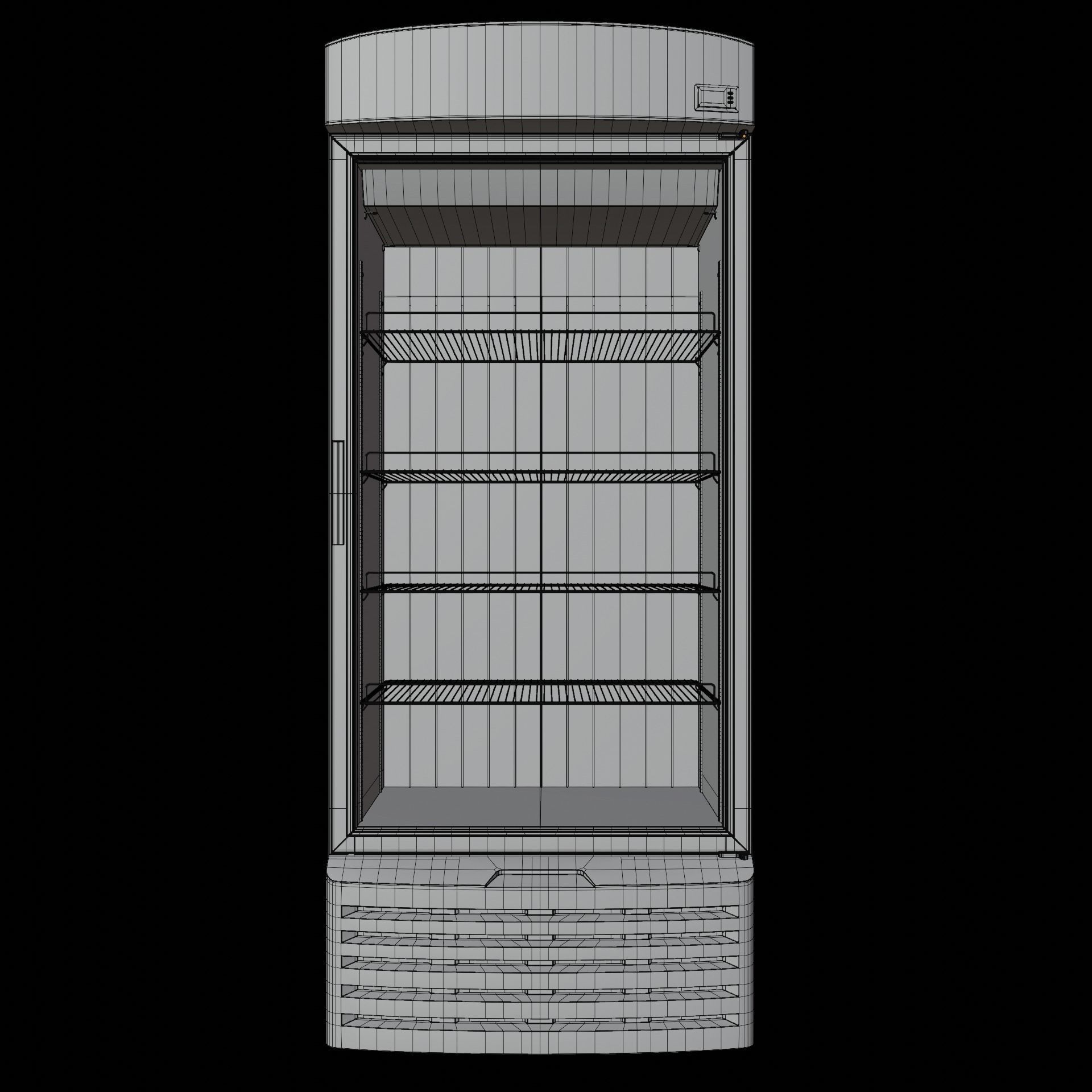 Vertical Fridge 001 3D model_11