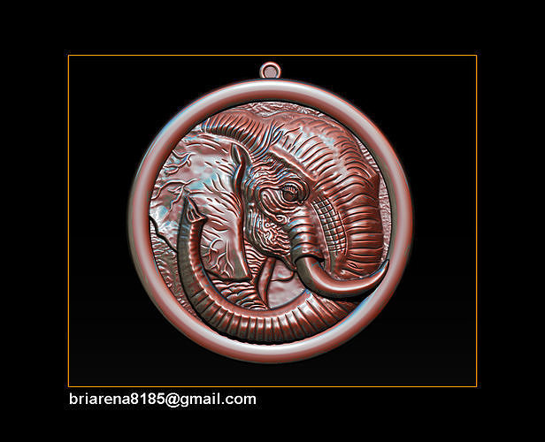 Elephant pendant Jewelry 3D print model